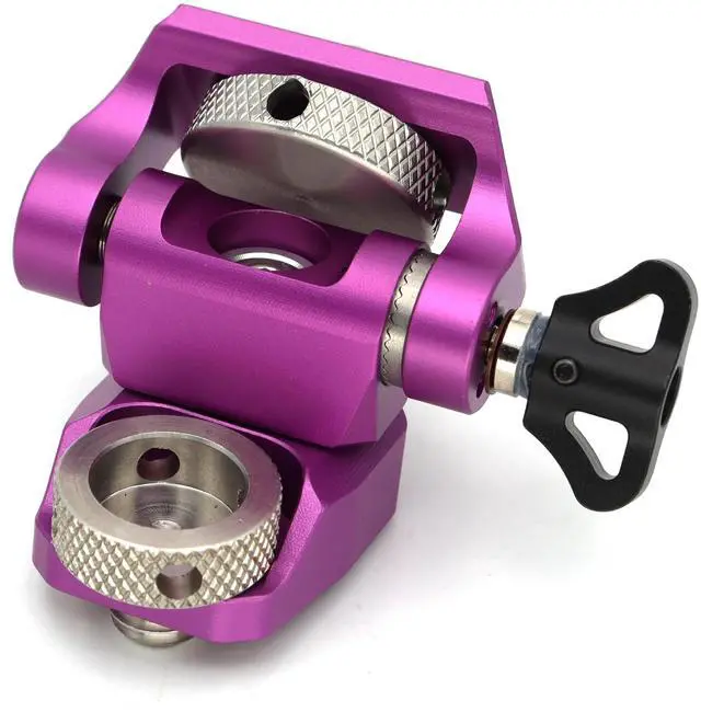 Alt view image 4 of 7 - SZJELEN Adjustable Camera Monitor Mount with 3/8 Screw for ARRI, 360° Swivel and 180° Tilt Monitor Holder Anti-Twist Support 5 in and 7 in Field Monitor - Purple