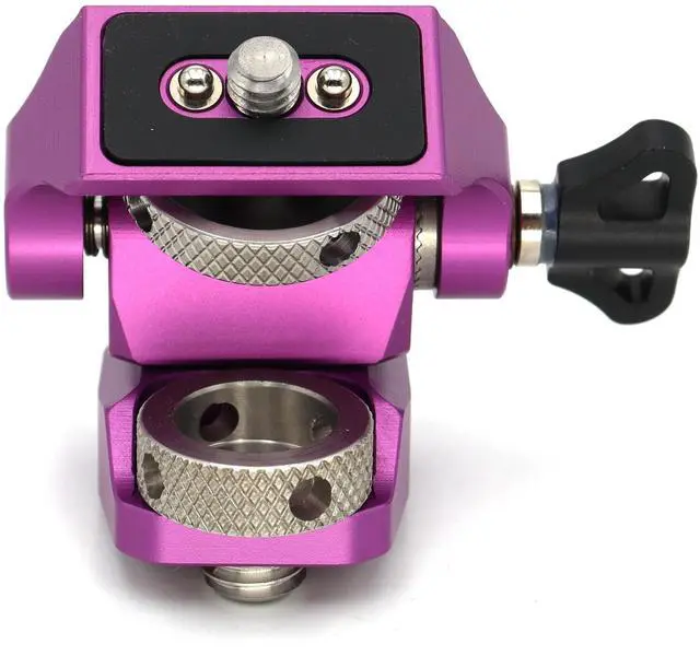 Main image of SZJELEN Adjustable Camera Monitor Mount with 3/8 Screw for ARRI, 360° Swivel and 180° Tilt Monitor Holder Anti-Twist Support 5 in and 7 in Field Monitor - Purple