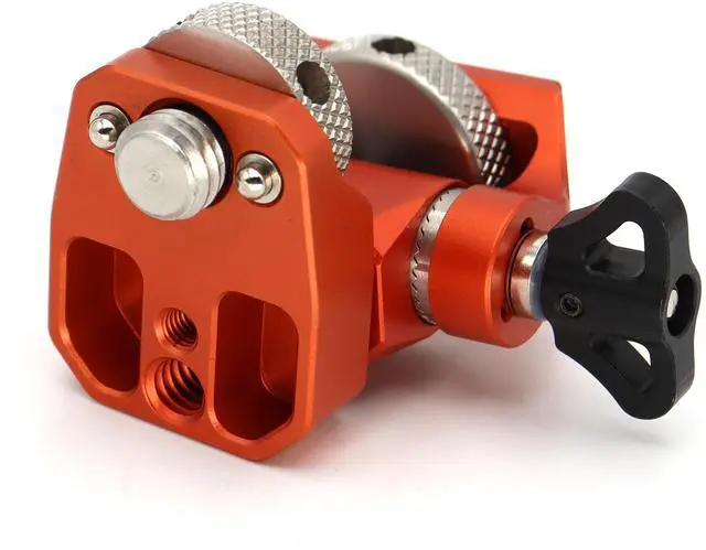 Alt view image 2 of 7 - SZJELEN Adjustable Camera Monitor Mount with 3/8 Screw for ARRI, 360° Swivel and 180° Tilt Monitor Holder Anti-Twist Support 5 in and 7 in Field Monitor - Orange