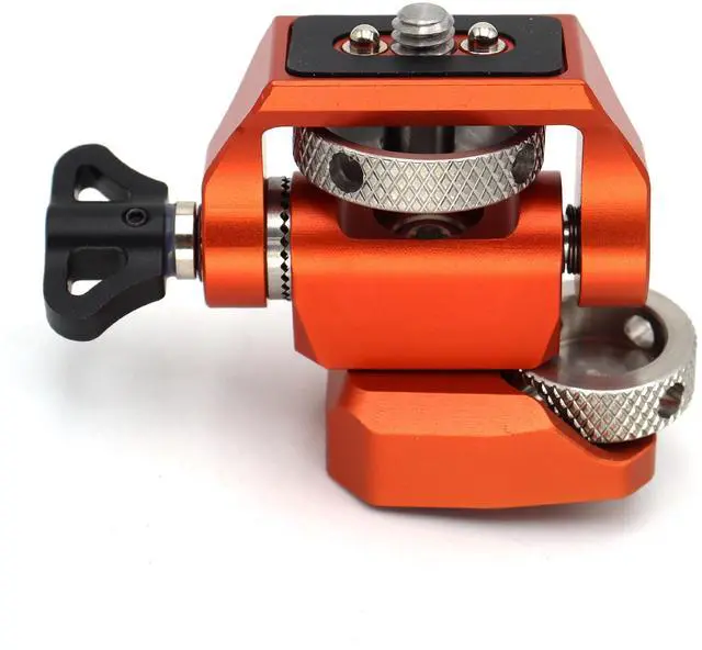Alt view image 5 of 7 - SZJELEN Adjustable Camera Monitor Mount with 3/8 Screw for ARRI, 360° Swivel and 180° Tilt Monitor Holder Anti-Twist Support 5 in and 7 in Field Monitor - Orange