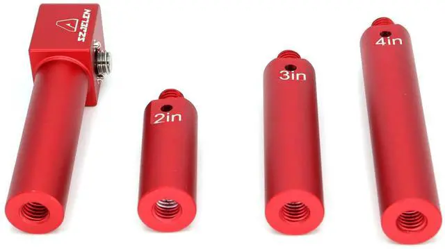 Alt view image 3 of 4 - SZJELEN 19mm Pole Mounting Bracket With 3/8 Screws, Anti Twist Elastic Positioning Pin, 4 Sections Of Length To Match For Arri Red Sony Camera - Red