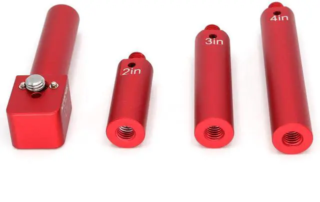 Alt view image 2 of 4 - SZJELEN 19mm Pole Mounting Bracket With 3/8 Screws, Anti Twist Elastic Positioning Pin, 4 Sections Of Length To Match For Arri Red Sony Camera - Red
