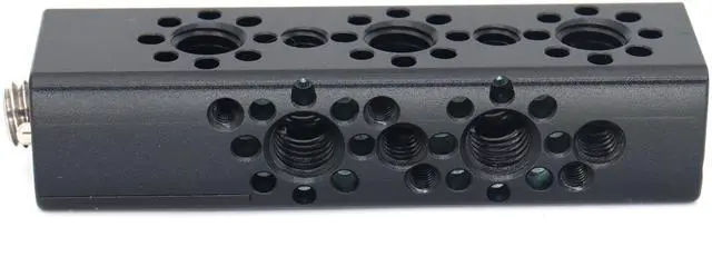 Alt view image 2 of 7 - SZJELEN 87mm/3.4 Inch Multi-Function Cheese Handle, Cheese Grip Extension Bar, ARRI Positioning Top Handle Featuring 3/8" and 1/4" Arri Locating Holes for Camera Cage Frames, Cheese Plates - Black