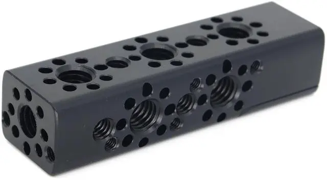 Alt view image 4 of 7 - SZJELEN 87mm/3.4 Inch Multi-Function Cheese Handle, Cheese Grip Extension Bar, ARRI Positioning Top Handle Featuring 3/8" and 1/4" Arri Locating Holes for Camera Cage Frames, Cheese Plates - Black