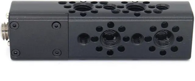 Alt view image 3 of 7 - SZJELEN 87mm/3.4 Inch Multi-Function Cheese Handle, Cheese Grip Extension Bar, ARRI Positioning Top Handle Featuring 3/8" and 1/4" Arri Locating Holes for Camera Cage Frames, Cheese Plates - Black