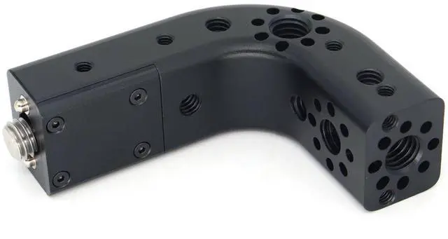 Alt view image 2 of 5 - SZJELEN 7.4 Inch 90° Multi-Function Cheese Handle, Cheese Grip Extension Bar, ARRI Positioning Top Handle Featuring 3/8" and 1/4" Arri Locating Holes for Camera Cage Frames, Cheese Plates - Black