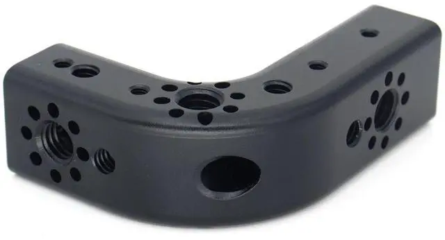 Alt view image 4 of 5 - SZJELEN 7.4 Inch 90° Multi-Function Cheese Handle, Cheese Grip Extension Bar, ARRI Positioning Top Handle Featuring 3/8" and 1/4" Arri Locating Holes for Camera Cage Frames, Cheese Plates - Black