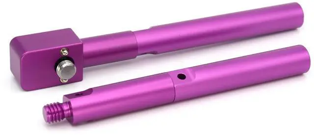 Alt view image 4 of 5 - SZJELEN 15mm Pole Mounting Bracket with 3/8 Screws, Anti Twist Elastic Positioning Pin, 4 Sections of Length to match for ARRI RED Sony Camera - Purple