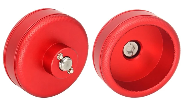 Main image of SZJELEN Camera Handle Round Knob, Knuckle Puck with 3/8"-16 Screw & Spring-Loaded Locating Pin - 3/8"-16 Screw Mount Red