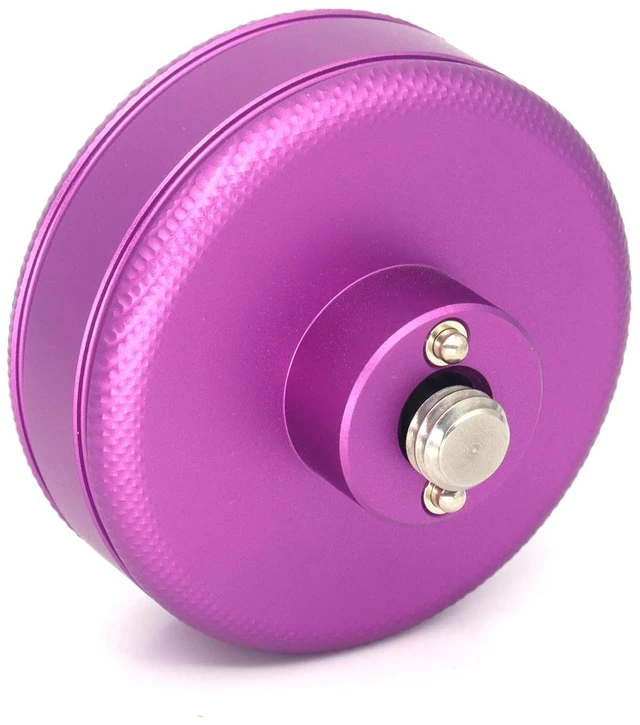Alt view image 5 of 6 - SZJELEN Camera Handle Round Knob, Knuckle Puck with 3/8"-16 Screw & Spring-Loaded Locating Pin - Purple
