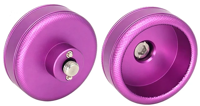 Main image of SZJELEN Camera Handle Round Knob, Knuckle Puck with 3/8"-16 Screw & Spring-Loaded Locating Pin - Purple