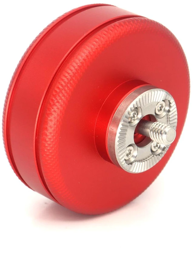 Alt view image 4 of 5 - SZJELEN Camera Handle Round Knob, Knuckle Puck with M6 Screw with ARRI Standard Gear - M6 Screw Mount Red