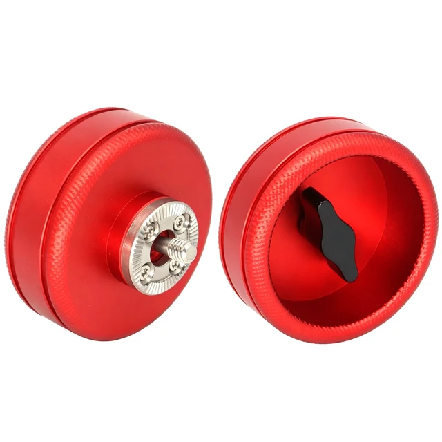 Main image of SZJELEN Camera Handle Round Knob, Knuckle Puck with M6 Screw with ARRI Standard Gear - M6 Screw Mount Red