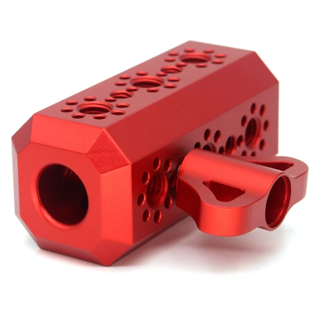 Alt view image 4 of 4 - SZJELEN Universal Photography Light Stand Tripod Adapter, 1/4" 3/8" Screw Camera Mount Converter for Studio Flash LED Ring Light Monolight - Red