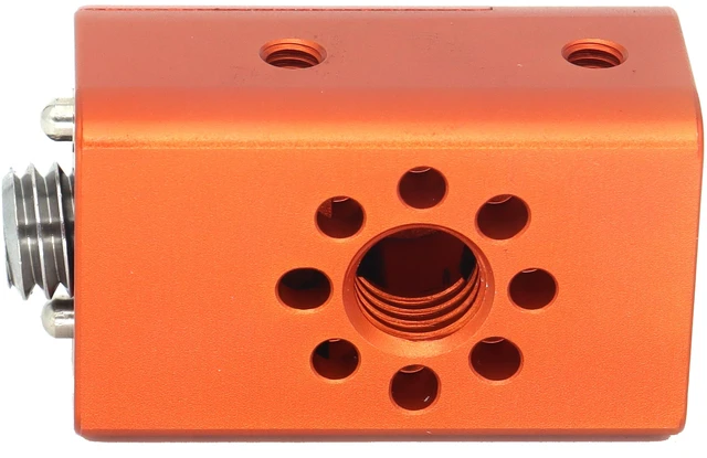 Alt view image 6 of 6 - SZJELEN 41.5mm/1.6 Inch Multi-Function Cheese Handle, Cheese Grip Extension Bar, ARRI Positioning Top Handle Featuring 3/8" and 1/4" Arri Locating Holes for Camera Cage Frames, Cheese Plates - Orange