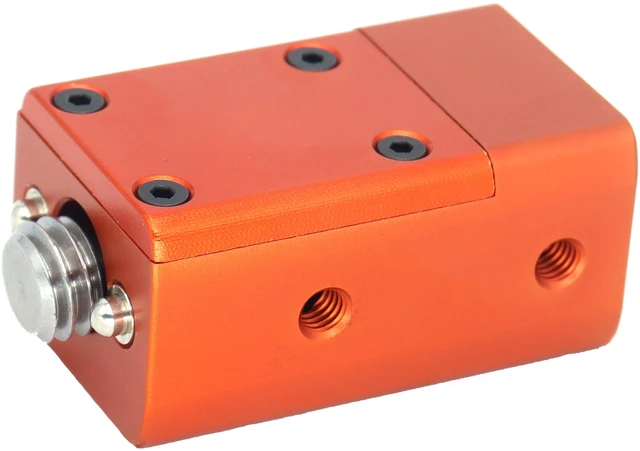 Alt view image 5 of 6 - SZJELEN 41.5mm/1.6 Inch Multi-Function Cheese Handle, Cheese Grip Extension Bar, ARRI Positioning Top Handle Featuring 3/8" and 1/4" Arri Locating Holes for Camera Cage Frames, Cheese Plates - Orange