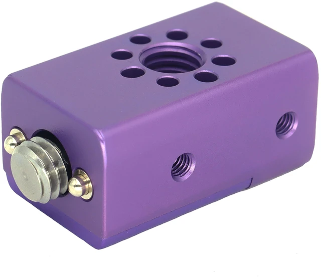 Main image of SZJELEN 41.5mm/1.6 Inch Multi-Function Cheese Handle, Cheese Grip Extension Bar, ARRI Positioning Top Handle Featuring 3/8" and 1/4" Arri Locating Holes for Camera Cage Frames, Cheese Plates - Purple