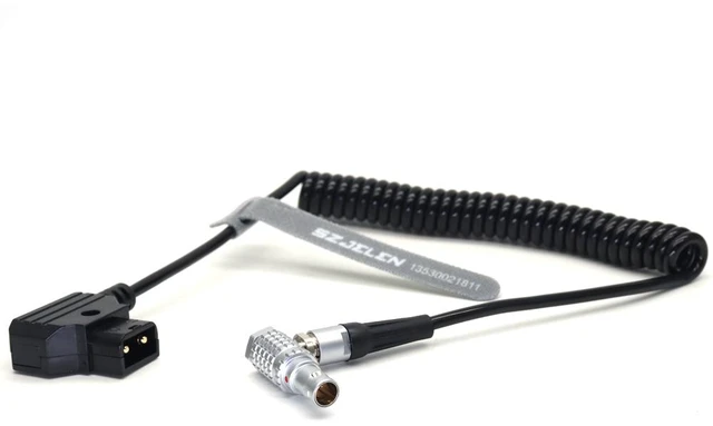 Alt view image 3 of 4 - SZJELEN D-TAP to Elbow 0B 2Pin Male Power Cable Suitable for Teradek, Blackmagic Pyxis, ARRI, RED Komodo, Z CAM, DJI RS2/RS3 Pro, SmallHD, Preston, Paralinx, Switronix - Spring Cable