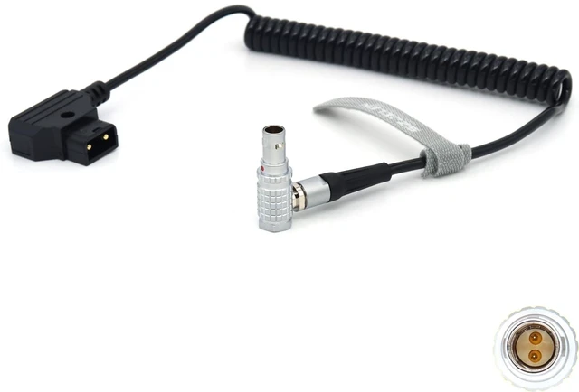 Main image of SZJELEN D-TAP to Elbow 0B 2Pin Male Power Cable Suitable for Teradek, Blackmagic Pyxis, ARRI, RED Komodo, Z CAM, DJI RS2/RS3 Pro, SmallHD, Preston, Paralinx, Switronix - Spring Cable