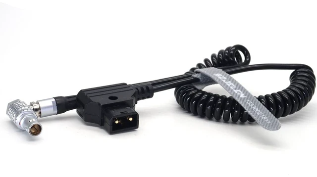 Alt view image 2 of 4 - SZJELEN D-TAP to Elbow 0B 2Pin Male Power Cable Suitable for Teradek, Blackmagic Pyxis, ARRI, RED Komodo, Z CAM, DJI RS2/RS3 Pro, SmallHD, Preston, Paralinx, Switronix - Spring Cable