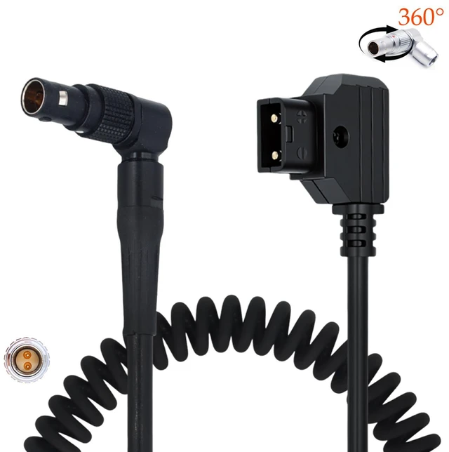 Main image of SZJELEN D-TAP to Rotate 0B 2Pin Male(Black Shell) Power Cable Suitable for Teradek, Blackmagic Pyxis, ARRI, RED Komodo, Z CAM, DJI RS2/RS3 Pro, SmallHD, Preston, Paralinx, Switronix - Spring Cable
