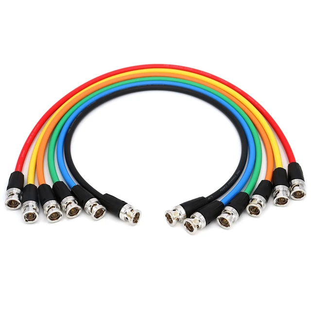 Alt view image 2 of 3 - SZJELEN HD SDI Video Coaxial Cable 75 coaxial cable CANARE LV-61S 75OHM blue CABLE Camera SDI video Cable - 100cm Yellow