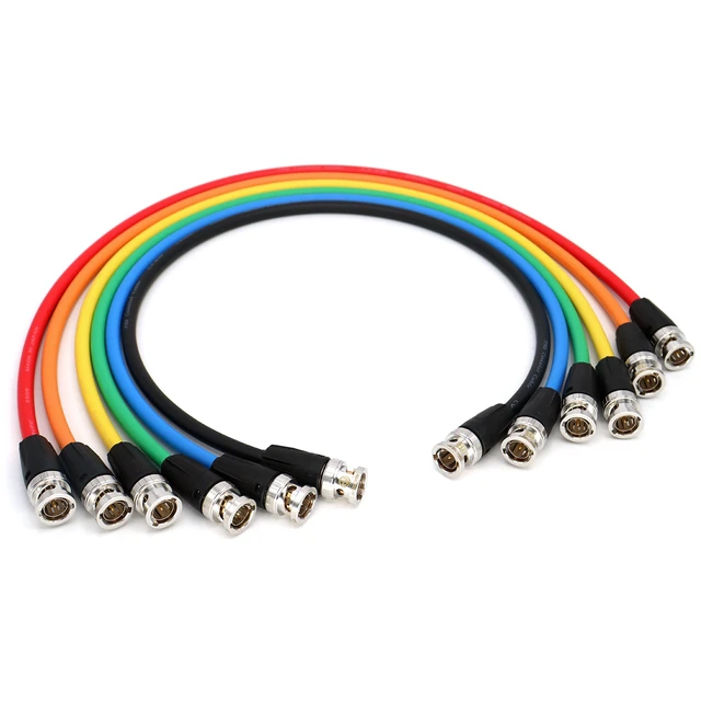 Alt view image 3 of 3 - SZJELEN HD SDI Video Coaxial Cable 75 coaxial cable CANARE LV-61S 75OHM blue CABLE Camera SDI video Cable - 100cm Yellow