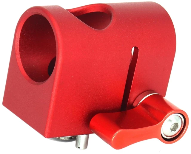 Alt view image 2 of 6 - SZJELEN 15mm Rod Clamp Mounting Bracket 3/8" Screw for Sony ARRI RED Camera Lens Motor Wireless Follow Focus - Red