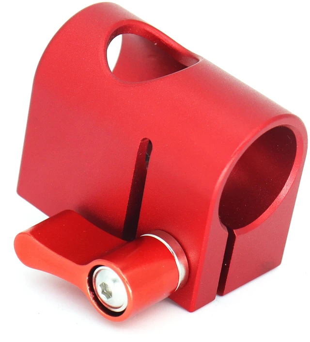 Alt view image 4 of 6 - SZJELEN 15mm Rod Clamp Mounting Bracket 3/8" Screw for Sony ARRI RED Camera Lens Motor Wireless Follow Focus - Red