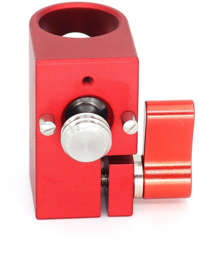 Alt view image 6 of 6 - SZJELEN 15mm Rod Clamp Mounting Bracket 3/8" Screw for Sony ARRI RED Camera Lens Motor Wireless Follow Focus - Red