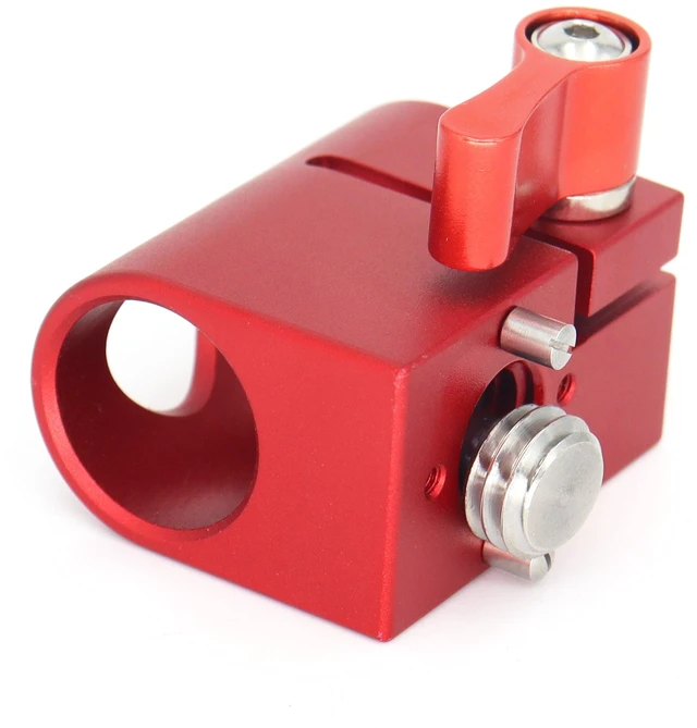 Alt view image 3 of 6 - SZJELEN 15mm Rod Clamp Mounting Bracket 3/8" Screw for Sony ARRI RED Camera Lens Motor Wireless Follow Focus - Red