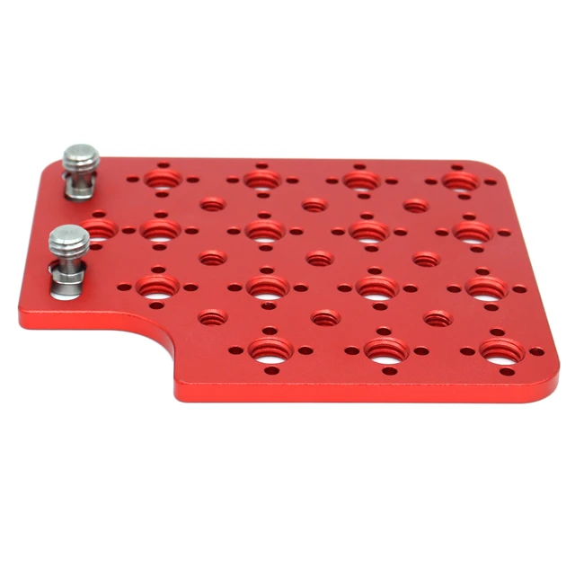 Alt view image 2 of 6 - SZJELEN Camera Cheese Plate Side Mounting for ARRI Alexa Mini LF Teradek Vaxis Rig Wireless Receiver Follow Focus Motor with 3/8" 1/4" Thread - Red