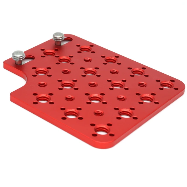 Alt view image 3 of 6 - SZJELEN Camera Cheese Plate Side Mounting for ARRI Alexa Mini LF Teradek Vaxis Rig Wireless Receiver Follow Focus Motor with 3/8" 1/4" Thread - Red