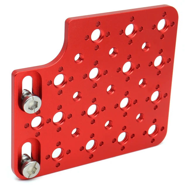 Alt view image 4 of 6 - SZJELEN Camera Cheese Plate Side Mounting for ARRI Alexa Mini LF Teradek Vaxis Rig Wireless Receiver Follow Focus Motor with 3/8" 1/4" Thread - Red