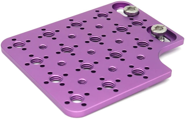 Main image of SZJELEN Camera Cheese Plate Side Mounting for ARRI Alexa Mini LF Teradek Vaxis Rig Wireless Receiver Follow Focus Motor with 3/8" 1/4" Thread - Purple