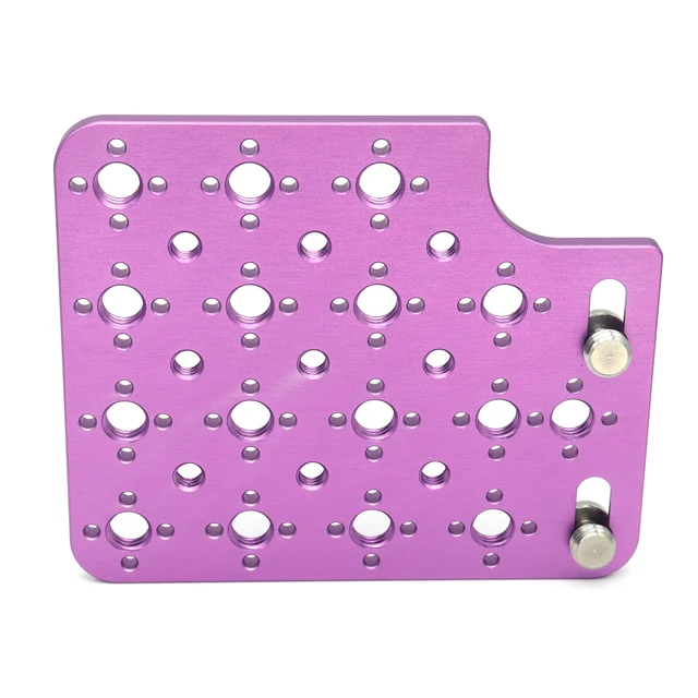 Alt view image 3 of 7 - SZJELEN Camera Cheese Plate Side Mounting for ARRI Alexa Mini LF Teradek Vaxis Rig Wireless Receiver Follow Focus Motor with 3/8" 1/4" Thread - Purple