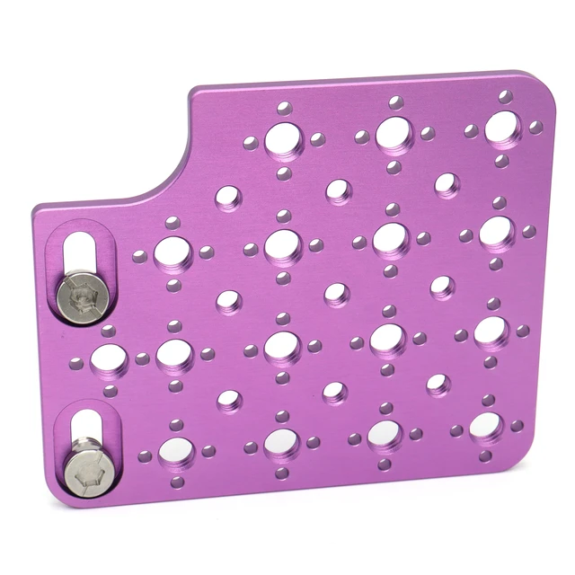 Alt view image 6 of 7 - SZJELEN Camera Cheese Plate Side Mounting for ARRI Alexa Mini LF Teradek Vaxis Rig Wireless Receiver Follow Focus Motor with 3/8" 1/4" Thread - Purple