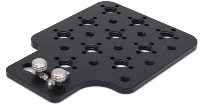 Alt view image 3 of 6 - SZJELEN Camera Mini Expansion Side Plate 3/8-16, 1/4-20 Thread Side Panel Plate Kit for ARRI Alexa Mini/Mini LF RED Canon Sony Camera - Black