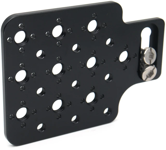 Alt view image 4 of 6 - SZJELEN Camera Mini Expansion Side Plate 3/8-16, 1/4-20 Thread Side Panel Plate Kit for ARRI Alexa Mini/Mini LF RED Canon Sony Camera - Black