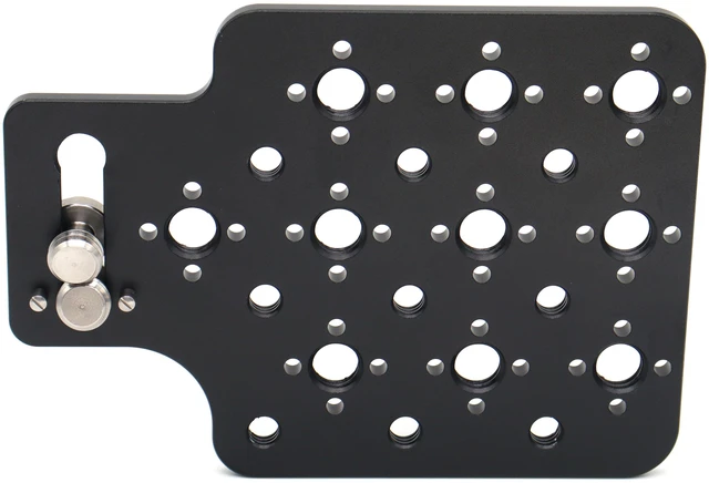 Alt view image 5 of 6 - SZJELEN Camera Mini Expansion Side Plate 3/8-16, 1/4-20 Thread Side Panel Plate Kit for ARRI Alexa Mini/Mini LF RED Canon Sony Camera - Black