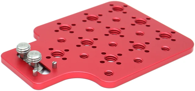 Alt view image 4 of 6 - SZJELEN Camera Mini Expansion Side Plate 3/8-16, 1/4-20 Thread Side Panel Plate Kit for ARRI Alexa Mini/Mini LF RED Canon Sony Camera - Red