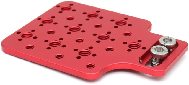 Main image of SZJELEN Camera Mini Expansion Side Plate 3/8-16, 1/4-20 Thread Side Panel Plate Kit for ARRI Alexa Mini/Mini LF RED Canon Sony Camera - Red