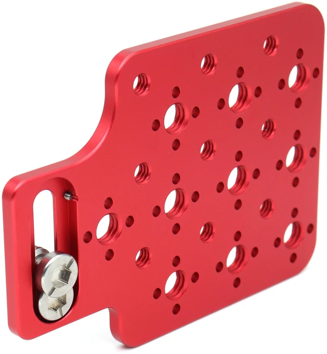 Alt view image 5 of 6 - SZJELEN Camera Mini Expansion Side Plate 3/8-16, 1/4-20 Thread Side Panel Plate Kit for ARRI Alexa Mini/Mini LF RED Canon Sony Camera - Red