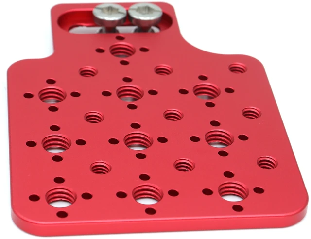 Alt view image 2 of 6 - SZJELEN Camera Mini Expansion Side Plate 3/8-16, 1/4-20 Thread Side Panel Plate Kit for ARRI Alexa Mini/Mini LF RED Canon Sony Camera - Red