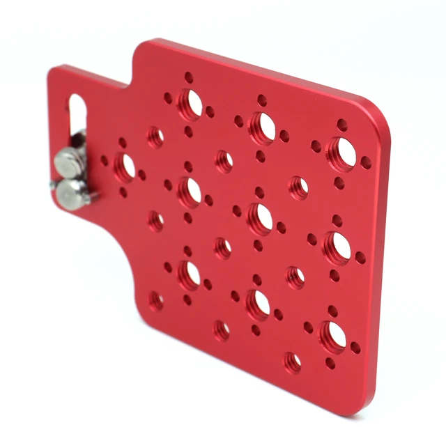 Alt view image 3 of 6 - SZJELEN Camera Mini Expansion Side Plate 3/8-16, 1/4-20 Thread Side Panel Plate Kit for ARRI Alexa Mini/Mini LF RED Canon Sony Camera - Red
