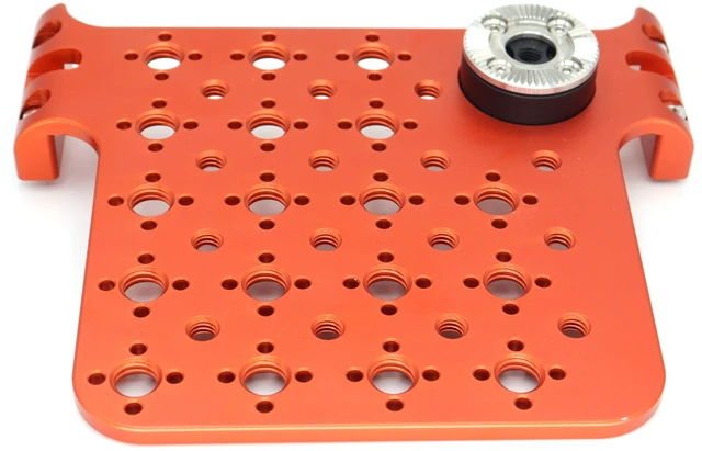 Alt view image 3 of 6 - SZJELEN Alexa Mini LF Cheese Plate, Camera Side Extension Mounting for ARRI Alexa Mini MiniLF Camera with M6 3/8"-16, 1/4"-20 Thread - Orange