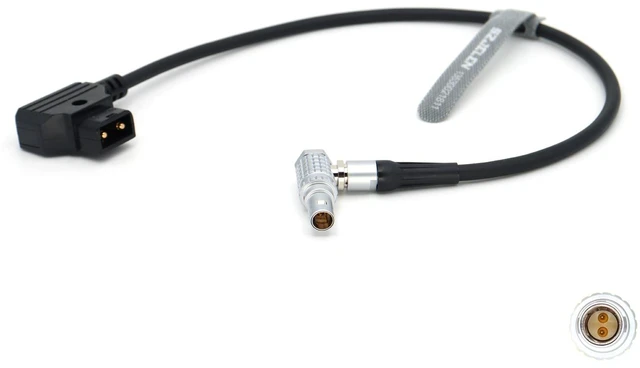 Alt view image 2 of 3 - SZJELEN D-TAP to Right Angle 0B 2Pin Male Power Cable Suitable for Teradek, Blackmagic Pyxis, ARRI, RED Komodo, Z CAM, DJI RS2/RS3 Pro, SmallHD, Preston, Paralinx, Switronix - 30cm