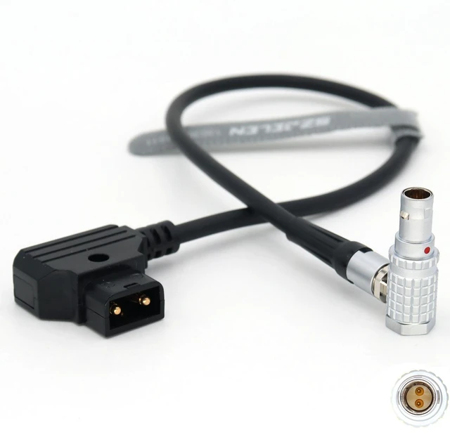 Main image of SZJELEN D-TAP to Right Angle 0B 2Pin Male Power Cable Suitable for Teradek, Blackmagic Pyxis, ARRI, RED Komodo, Z CAM, DJI RS2/RS3 Pro, SmallHD, Preston, Paralinx, Switronix - 30cm