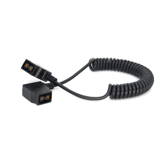Alt view image 2 of 4 - SZJELEN Power Extension Cable D-tap Female to Female for DSLR Rig Battery LED Light V-Mount Battery - Spring Cable