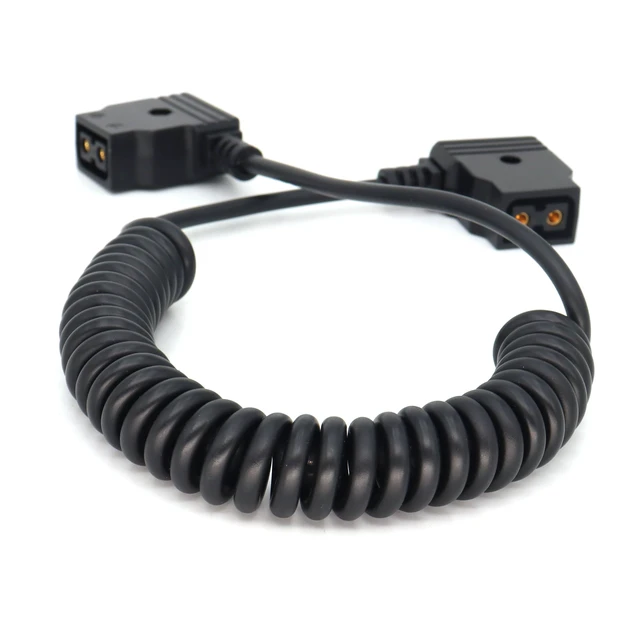 Alt view image 4 of 4 - SZJELEN Power Extension Cable D-tap Female to Female for DSLR Rig Battery LED Light V-Mount Battery - Spring Cable